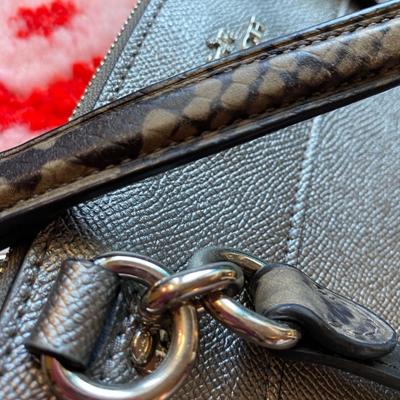 Coach Metallic Silver Shoulder Bag - Picture 11 of 12